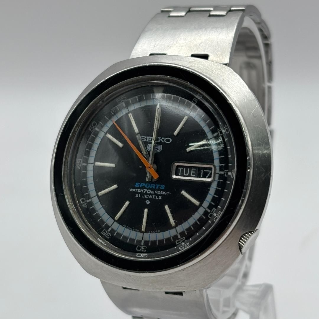 Seiko 6119-6400 5 Sports Ufo Automatic Vintage Mens Watch Steel Case image 2