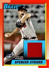 2025 Topps 1990 Topps Baseball Relics T90R-SST Spencer Strider Relic Jersey