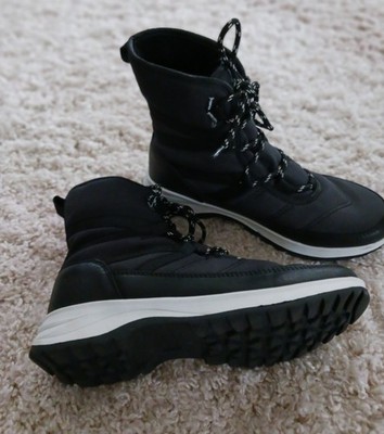 Ice Fields Women's 6 or Kids 4.5 Winter Snow Boots Black Heat-MX Insulation