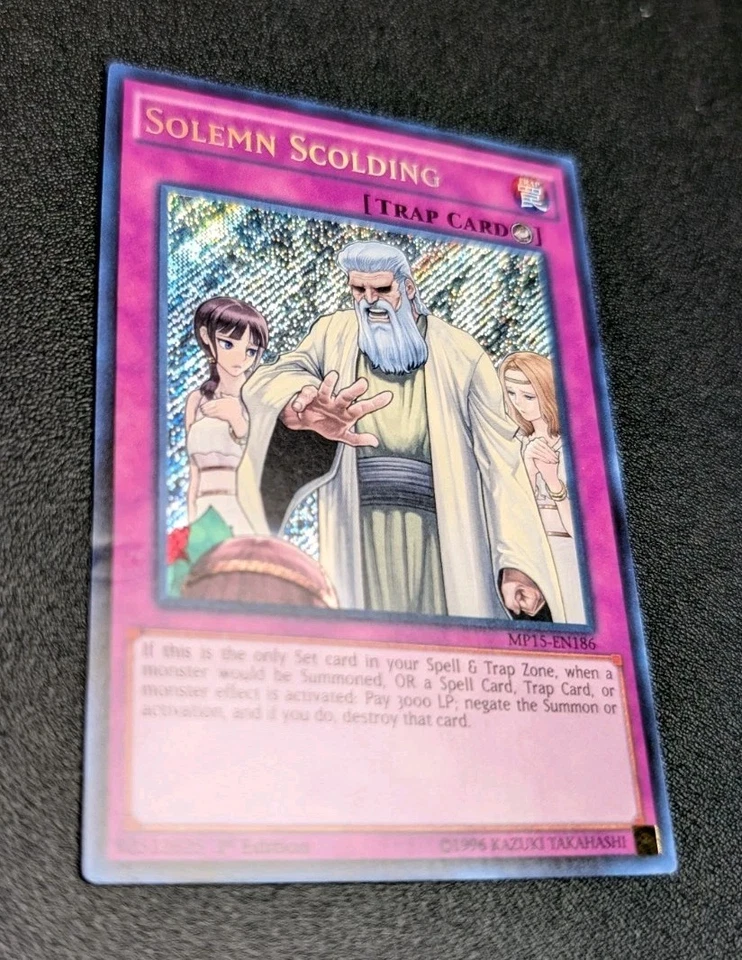 Solemn Scolding MP15-EN186 Secret Rare 1st Edition MP/LP - Image 2 of 3