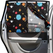 Car Window Shades, 2 Packs Magnetic Car Sun Shades for Baby, 2 Layers for Blacko