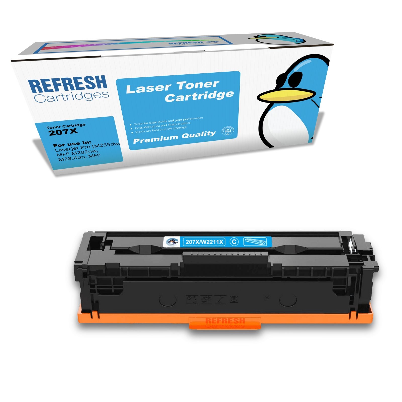 Refresh Cartridges Replacement Cyan 207X Toner Compatible With HP Printers