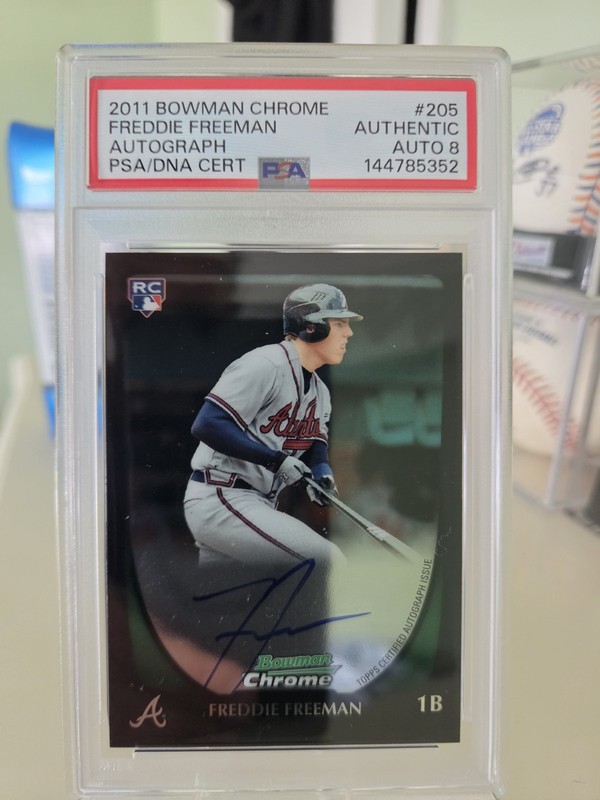 2011 Bowman Chrome Freddie Freeman Rookie Auto PSA 8 Braves RC Dodgers