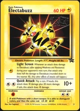Pokemon Electabuzz WoTC Black Star Promo #2 Rare, WB Gold Stamp The First Movie