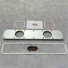 Billet dual intake manifold plenum cover plate for 12v 24v Dodge Cummins 5.9L