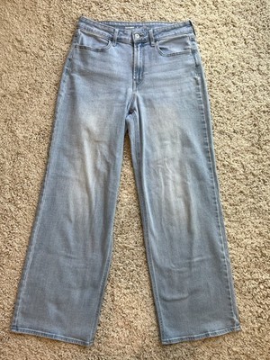 Old Navy High-Waisted Wow Wide Leg Light Blue Jeans Size 8