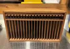Vintage Kalmar Designs 20 Slot CD Holder Teak Wood MCM Storage Eject Buttons