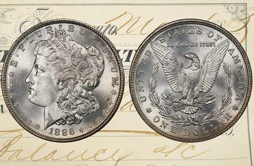 1886 CHOICE to GEM BU MS MORGAN SILVER DOLLAR ~ FROM ORIGINAL BANK BAG! ~ LOT