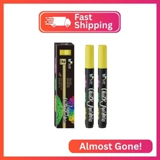TFIVE Yellow Liquid Chalk Markers - 2 Pack Bright Colors Erasable Chalk Marker P