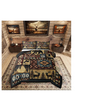 Erosebridal Rustic Bear Comforter Set Queenbuffalo Plaid Grid Checkered Bedding