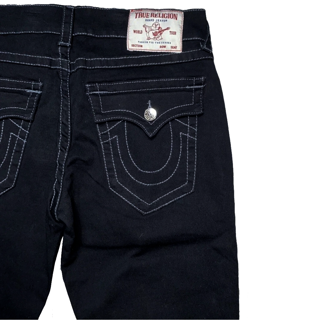 NWT True Religion Men's Ricky Flap SN 30 Relaxed Straight Black