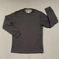 Members Mark Mens Long Sleeve Lounge Tee Gray Heather M Medium Casual Comfort