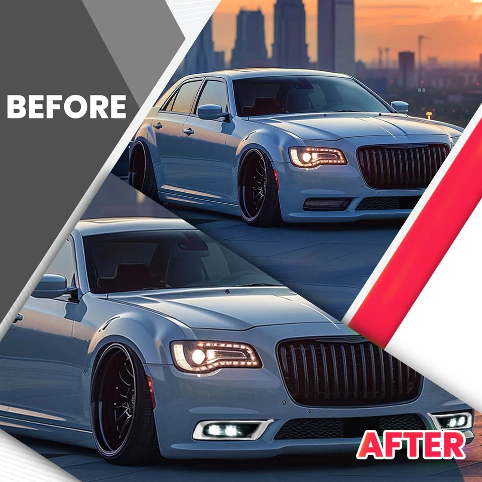 Luces antiniebla LED HECASA para Chrysler 300 2015-2024 parachoques luces de conducción izquierda y derecha Foto 4 de 4