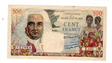 CAISSE CENTRALE FRANCE OUTRE MER FRENCH EQUATORIAL AFRICA 100 FRANCS1947 P24 VF+