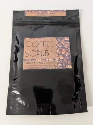 NICHE NATURALS Premium Coffee Exfoliating Scrub 100% natural coffee & coconut oil 200g VEGAN