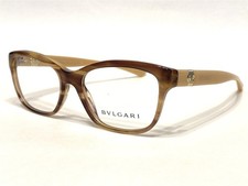 Women's Bvlgari Eyeglass Frames BV4115 5240 Striped Brown Cat Eye 52/16 140 NEW