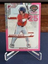 2025 Panini Prospect Edition Mason White #60 Pink Velocity Prizm /79 Red Sox