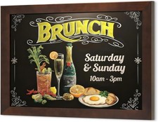 Solid Pine Wood Fred Magnetic Chalkboard for Wall, 36"x24"