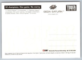 Postcard 1990s Sega Saturn Fighters Megamix Video Game Promo Ad