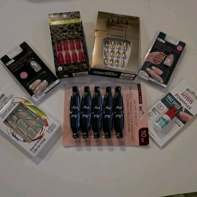 Complete Set of 5 O.P.I & Fashion Nails, Nail Glue & Nail Soak set! New In Box