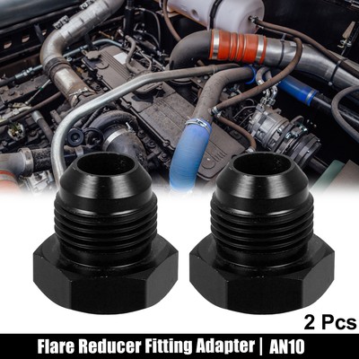 2pcs Car AN10 Male Flare Bolt Blanking Plug Cap Lock Nut Fitting Adapter Black