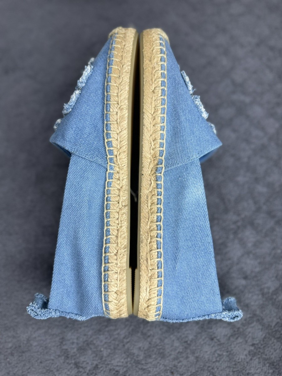 Tory Burch Double T Denim Espadrille/US 7M | eBay