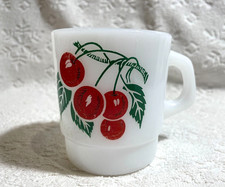 Vintage-Retro Termocrisa MEXICO Red-Cherries Graphics O-W M-G D-Handle Mug