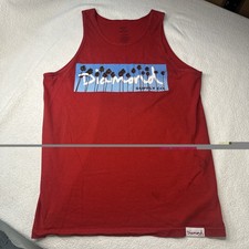 Diamond Supply co. Red Tank Top Size Unisex L Palm Trees Vintage Y2K 2000s Used
