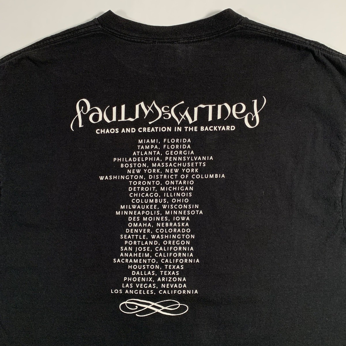 Paul McCartney バンド Tシャツ Chaos Backyard VTG Paul McCartney Chaos And Creation In The Backyard Tour T