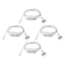 4pcs T4 T5 T8 LED Tube Light Wire Power Cord 6FT Extension Cable On/Off Switch