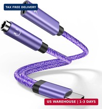 USB C to 3.5mm Audio Headphone Android Phone Charger Adapter, 2-in-1 Type C to