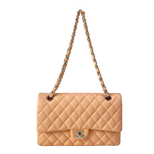 Chanel Double Flap Matelasse Shoulder Bag A01112 Pink Lambskin