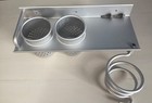 Bathroom Wall Shelf with Hairdryer Holder - Silver Aluminum — photo 3