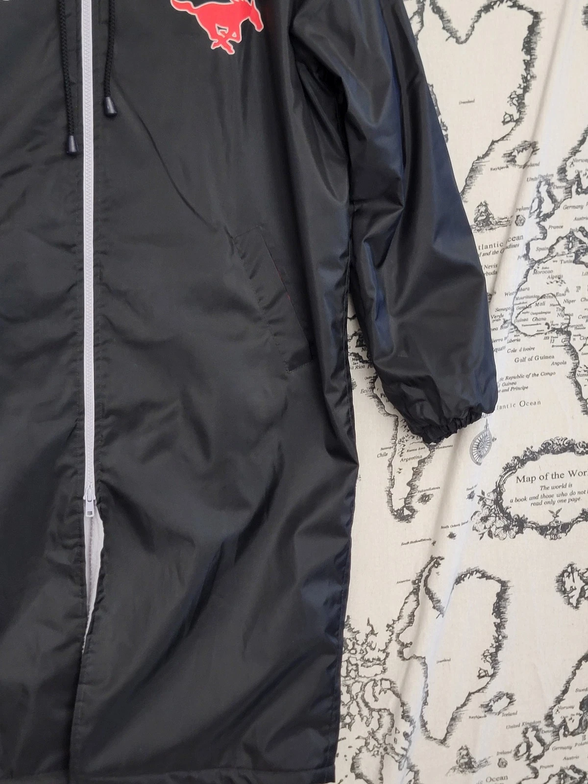 Agon Swim Parka Men's Black Fleece Lined Jacket Coat Personalized Thomas Mustang - product detail image 6