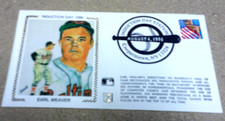 EARL WEAVER 1ST DAY COVER Z SILK BASEBALL