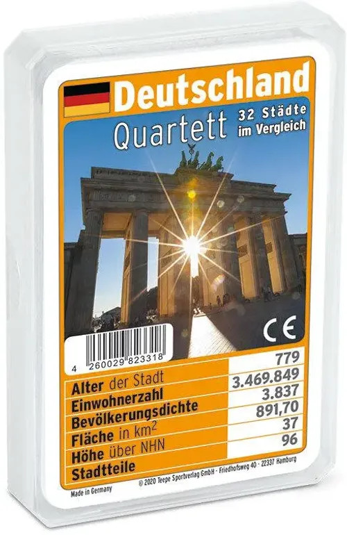 Ass Altenburg Mehrfarbig 22182490 - Deutschland-Quartett - Kartenspiel, Für 2-4 Spieler, Ab 4 Jahren (De-Ausgabe) (Deutsch, 2 - 4 Spieler) - Bild 2