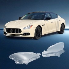 Pair Left+Right Headlight Lens Covers for 2014-2017 Maserati Quattroporte M156