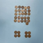 1945 P, D & S Lincoln Wheat Penny Coin  34 Piece lot