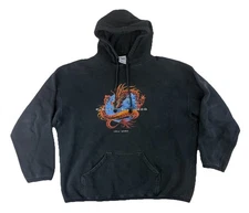 Vintage Planet Hollywood Hoodie 1998 New York Dragon Logo Black XXL 2XL