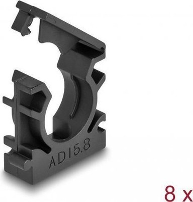 Delock Gummihalter mit Klemmclip 15,8 mm 8 Stück schwarz