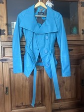 Tolle Lamm-Nappa Lederjacke Türkis Größe 36