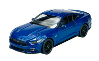 Welly 2015 Ford Mustang Gt Blue 1:24 Die Cast Metal Model New In Box