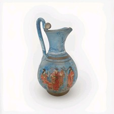 Anfora Greca Vintage Anni 90 Ceramica Artistica - Mappa Calabria - H 16 cm