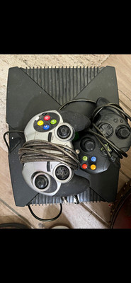 Microsoft Xbox Original Console Black w/ 3 Wired Controllers, Cables, DVD 8GB