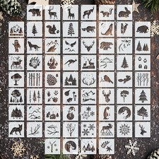 72 Pcs Small Deer Stencils for Crafts Reusable 3 Inch