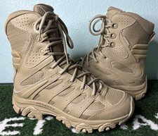 US Men  s 4.5 - Merrell Moab 3 - 8  Tactical Zip Waterproof Boots  Dark Coyote  