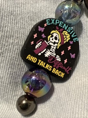 Expensive Difficult And Talks Back Keychain