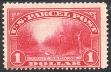 US Stamp Scott #Q12, $1, Parcel Post, MLH, OG, F, SCV$250.00