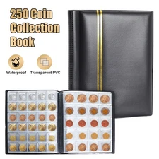 250 Pocket Coin Collector Book Coin Commemorative Antique Copper Coin Organizer