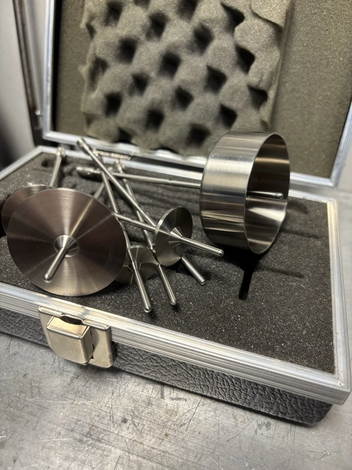 Juego de husillo viscosímetro Brookfield RV #1–7 con estuche – compatible con RV/HA/HB Foto 3 de 4